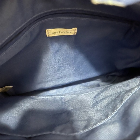 Vera Bradley Blue Cat Print Crossbody Bag and Wallet - Picture 7 of 12